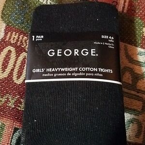 George Girls Heavyweight Cotton Tights sz 4/6